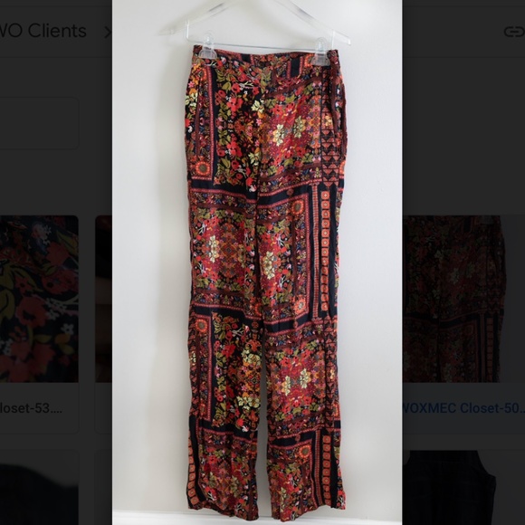 Topshop Paisley Print Fun Pants - Picture 2 of 6